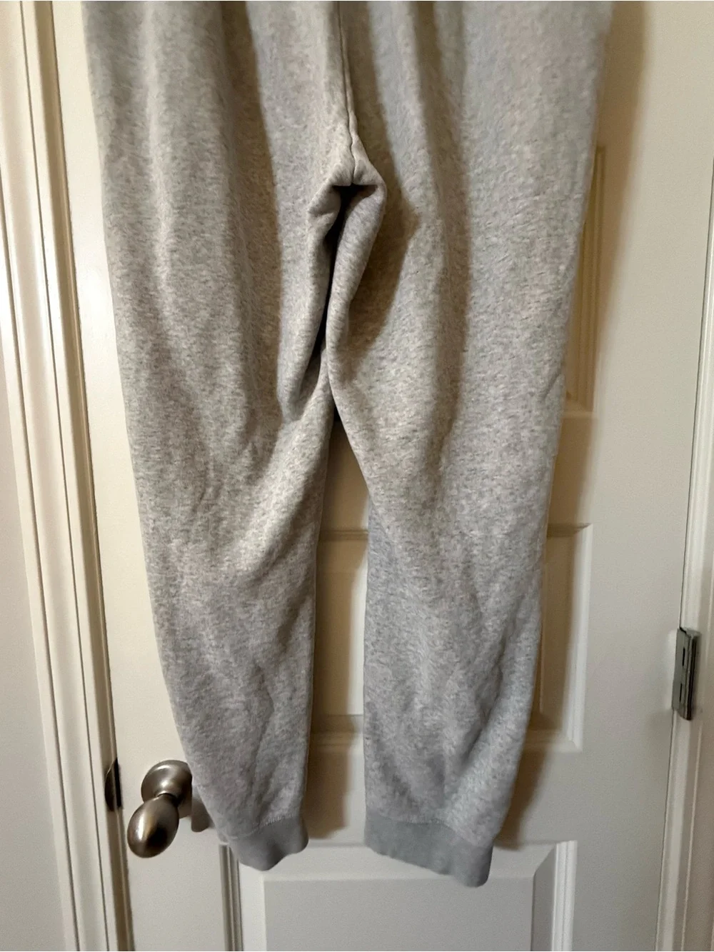Nike Sportswear Open Hem Gray Sweatpants Fleece Wide Leg Drawstring Size XL